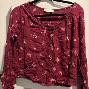 Hollister California Floral Blouse (Size L)